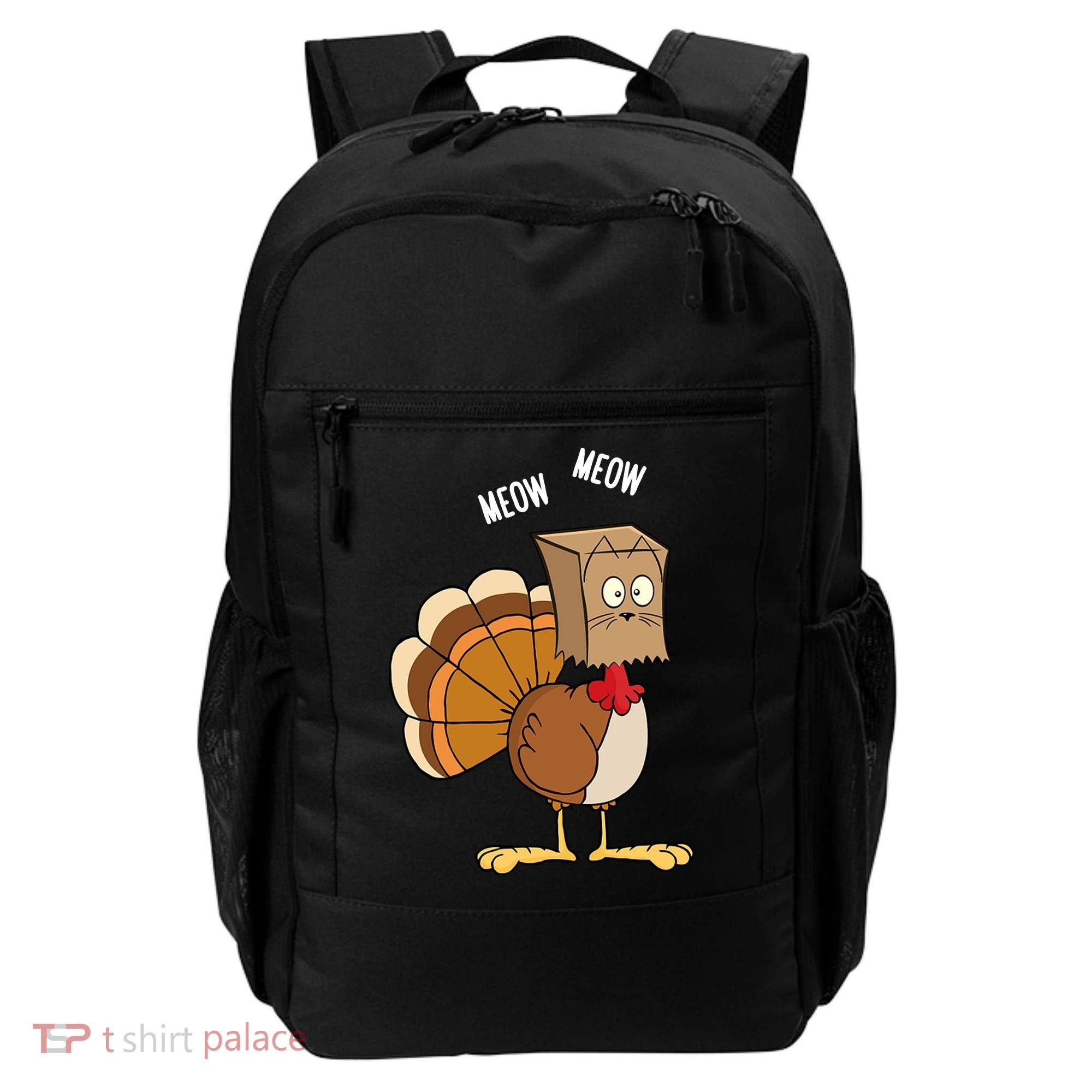 Meow Meow Funny Turkey Thanksgiving Backpack