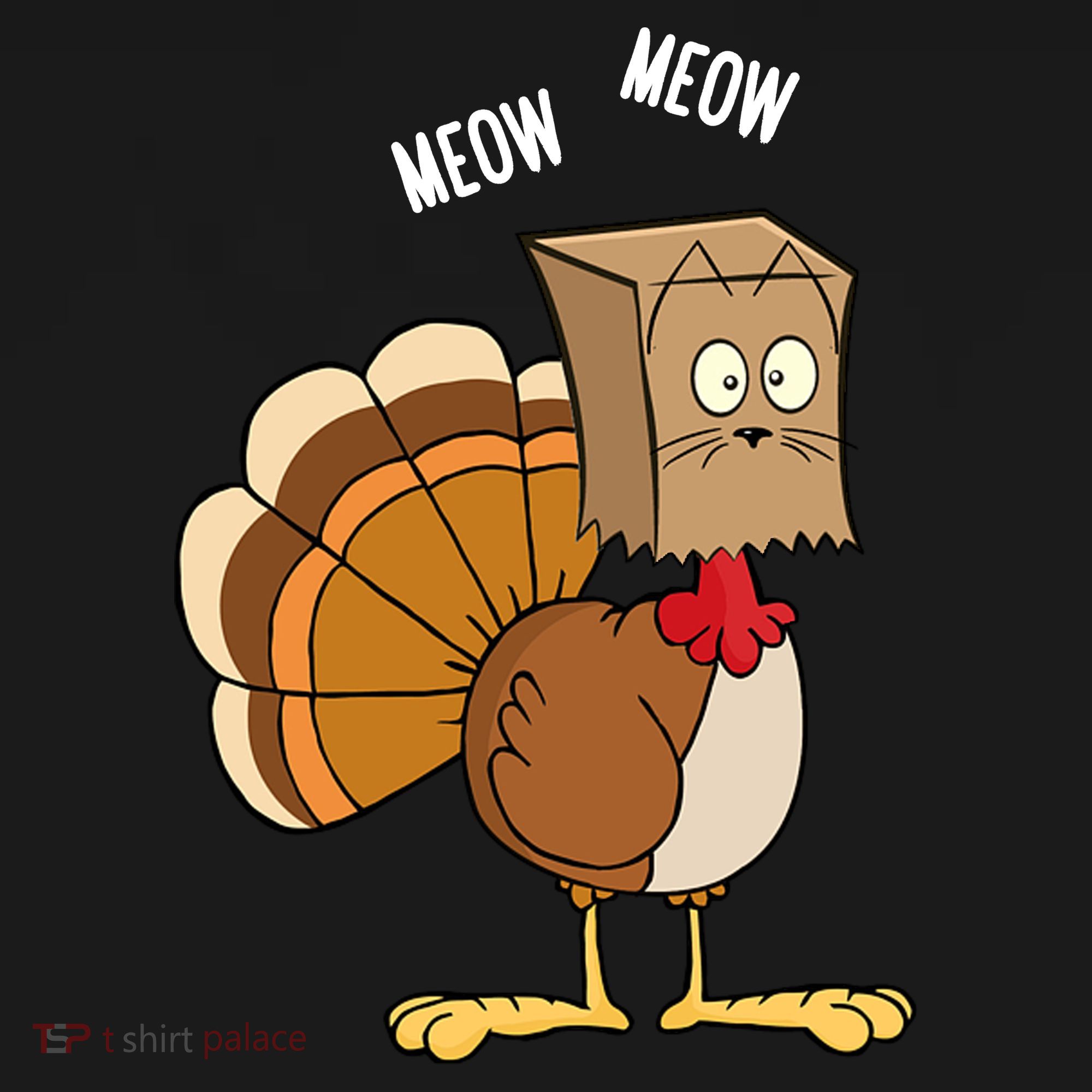 Meow Meow Funny Turkey Thanksgiving Polo