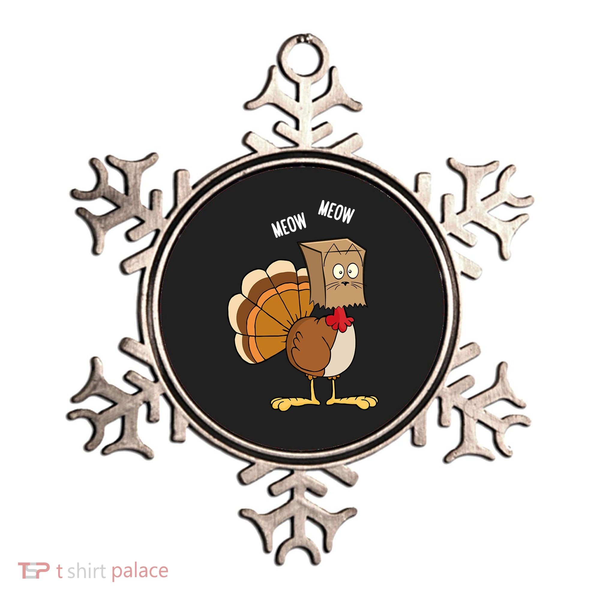 Meow Meow Funny Turkey Thanksgiving Ornament