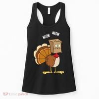 Meow Meow Funny Turkey Thanksgiving Women's Tank Top thumb 0