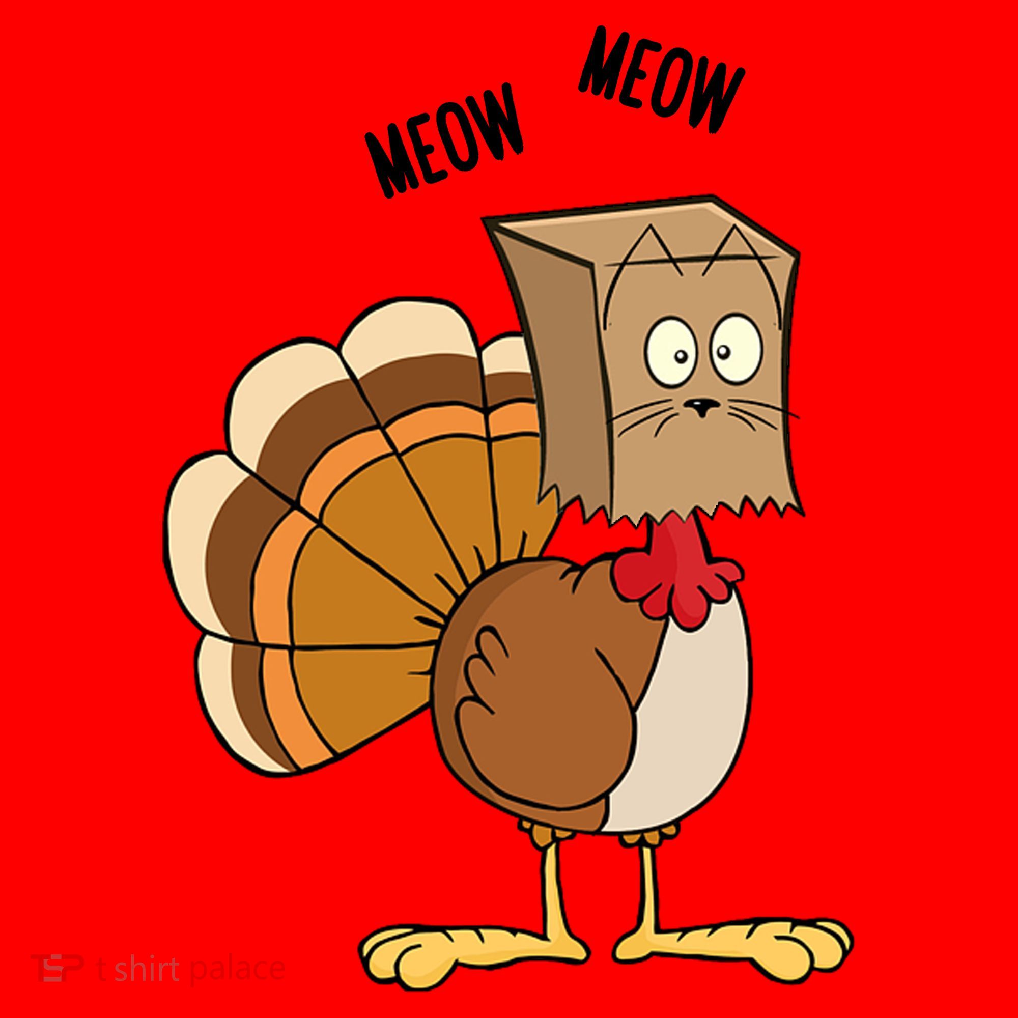 Meow Meow Funny Turkey Thanksgiving Santa Hat