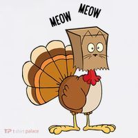 Meow Meow Funny Turkey Thanksgiving Comfort Colors Garment-Dyed Hooded Sweatshirt thumb 2