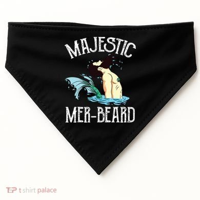 Majestic Merbeard Funny Merman Manly Merman USA-Made Doggie Bandana