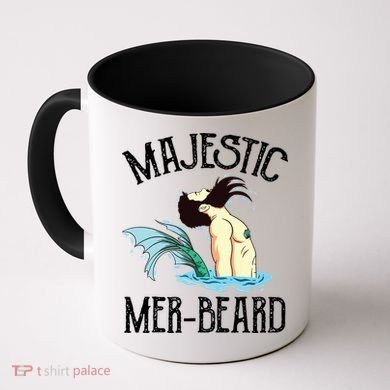Majestic Merbeard Funny Merman Manly Merman Coffee Mug