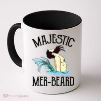 Majestic Merbeard Funny Merman Manly Merman Coffee Mug thumb 0