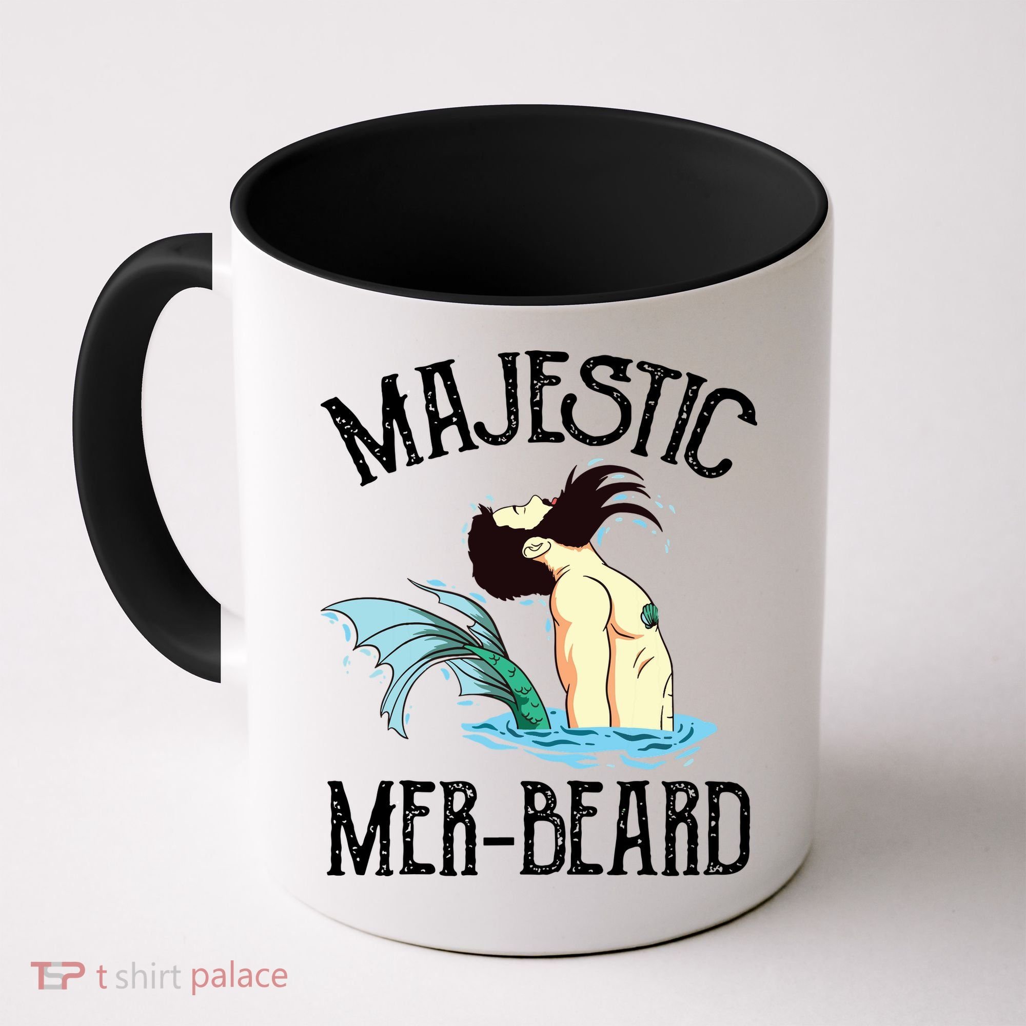 Majestic Merbeard Funny Merman Manly Merman Coffee Mug