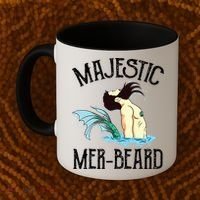 Majestic Merbeard Funny Merman Manly Merman Coffee Mug thumb 2