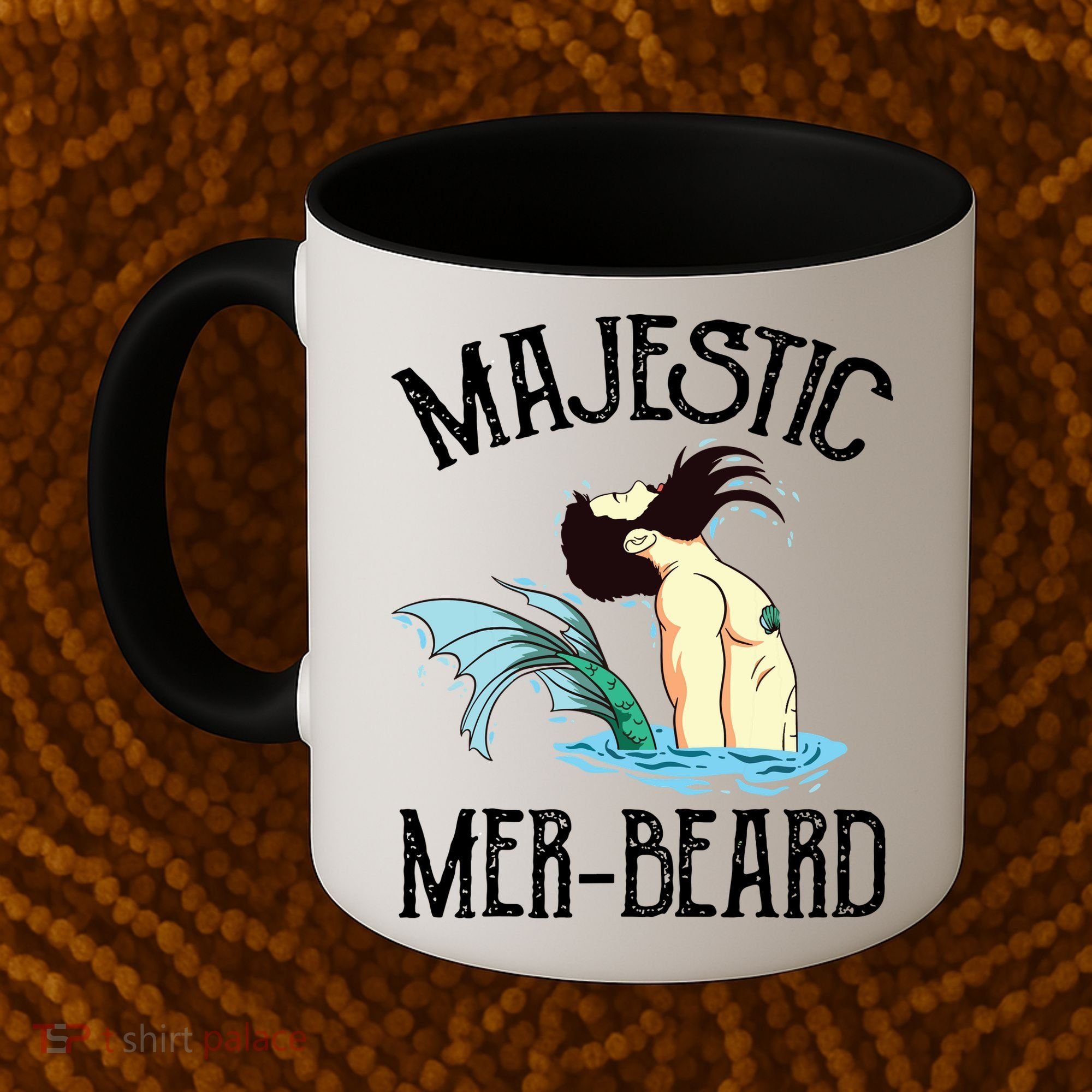 Majestic Merbeard Funny Merman Manly Merman Coffee Mug