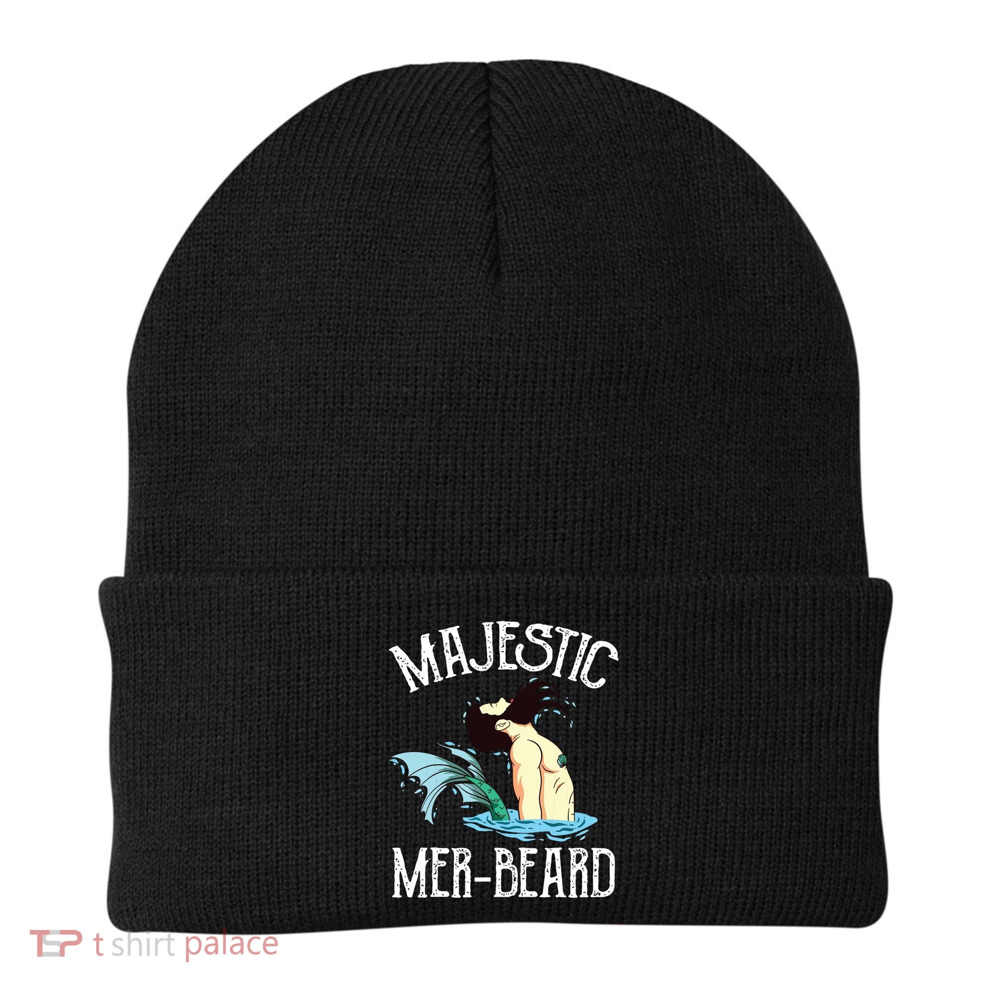 Majestic Merbeard Funny Merman Manly Merman Beanie