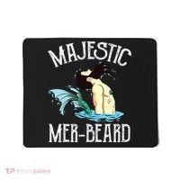 Majestic Merbeard Funny Merman Manly Merman Mousepad thumb 0