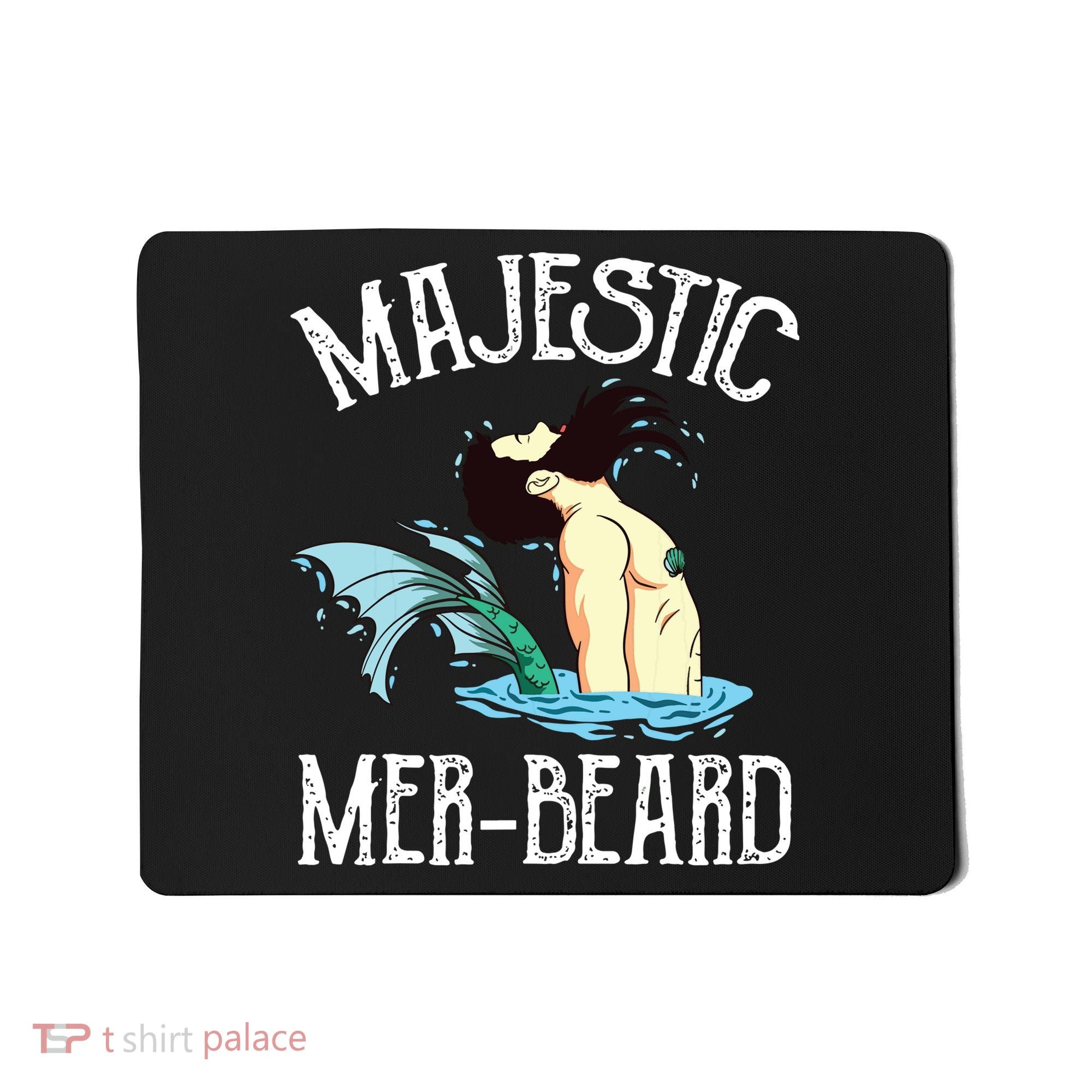 Majestic Merbeard Funny Merman Manly Merman Mousepad