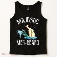 Majestic Merbeard Funny Merman Manly Merman Tank Top thumb 2