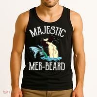 Majestic Merbeard Funny Merman Manly Merman Tank Top thumb 3