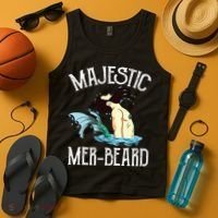 Majestic Merbeard Funny Merman Manly Merman Tank Top thumb 4
