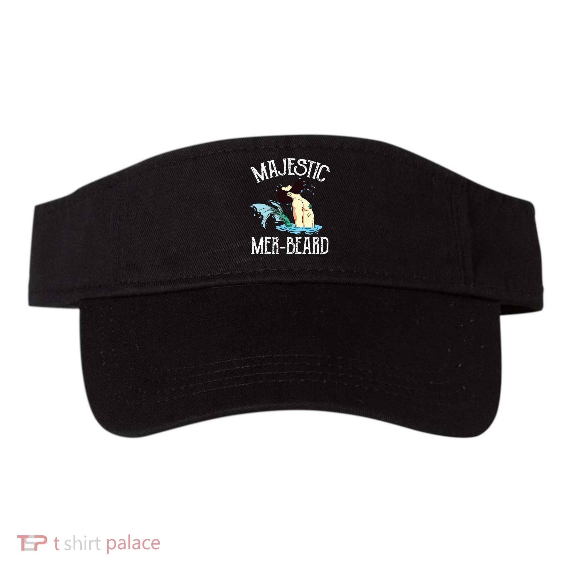 Majestic Merbeard Funny Merman Manly Merman Visor