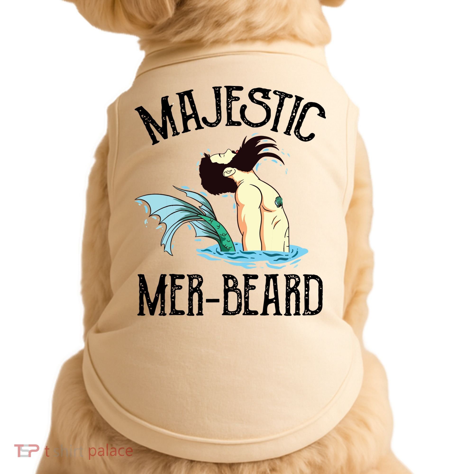 Majestic Merbeard Funny Merman Manly Merman Doggie Tank