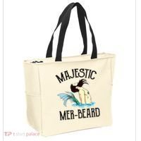 Majestic Merbeard Funny Merman Manly Merman Tote Bag thumb 2