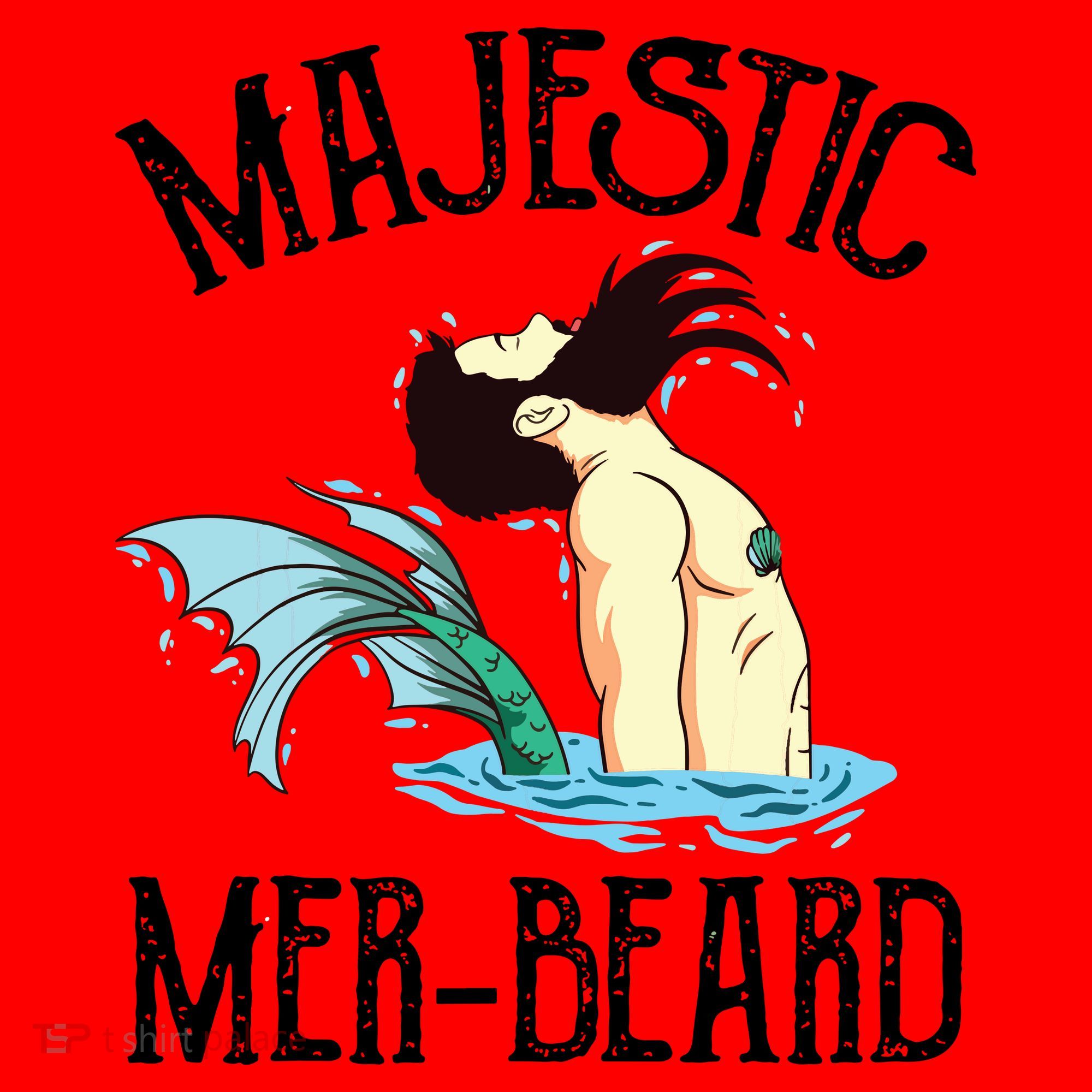 Majestic Merbeard Funny Merman Manly Merman Santa Hat