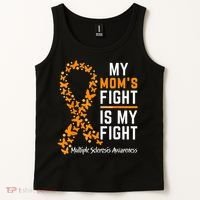 My Mom'S Fight Is My Fight Multiple Sclerosis Awareness Tank Top thumb 2