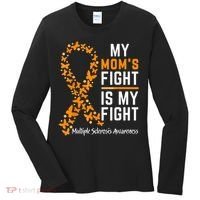 My Mom'S Fight Is My Fight Multiple Sclerosis Awareness Women's Long Sleeve Shirt thumb 0