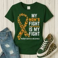 My Mom'S Fight Is My Fight Multiple Sclerosis Awareness Women's T-Shirt thumb 3