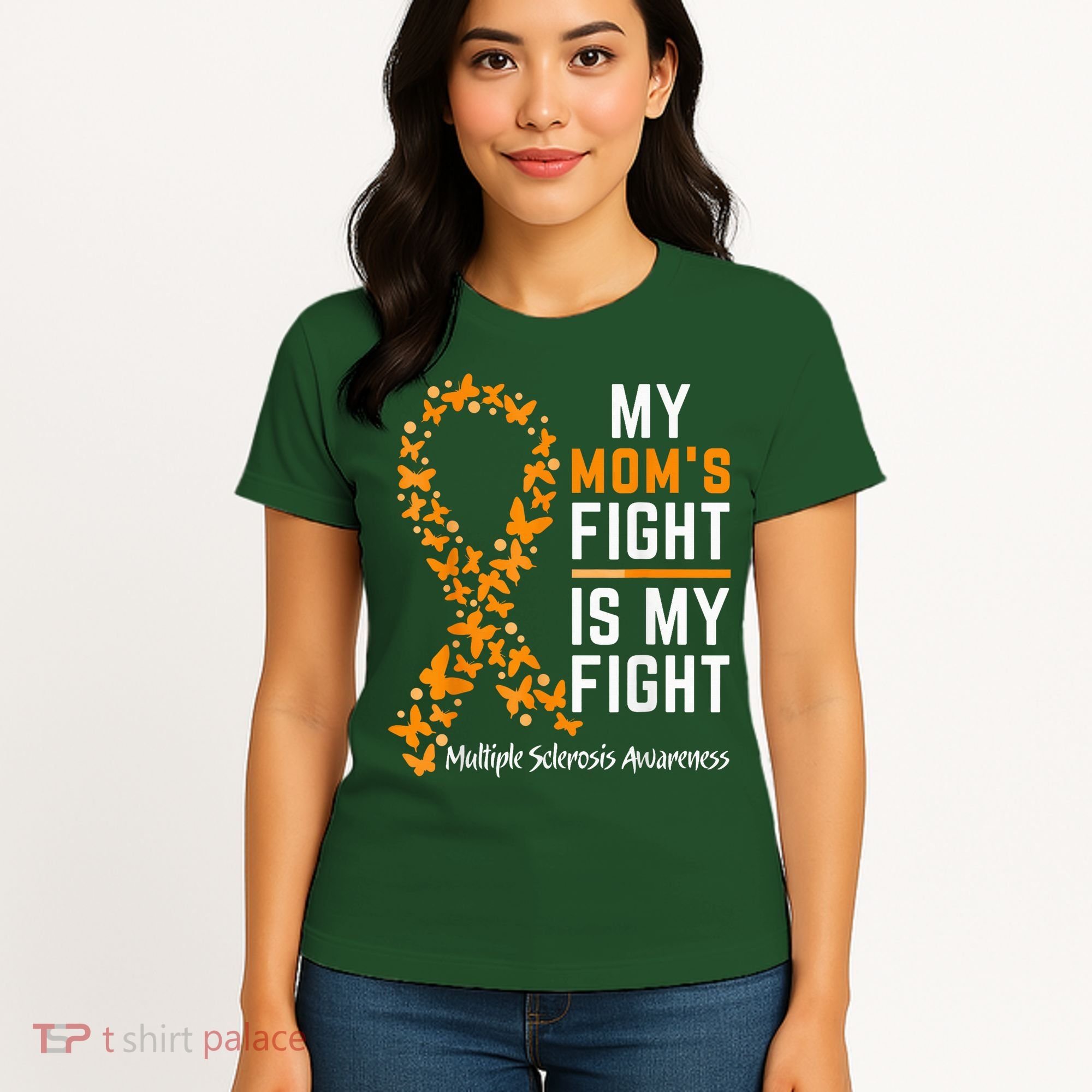 My Mom'S Fight Is My Fight Multiple Sclerosis Awareness Women's T-Shirt
