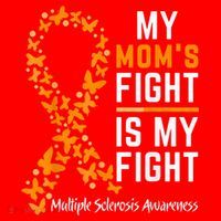 My Mom'S Fight Is My Fight Multiple Sclerosis Awareness Santa Hat thumb 1
