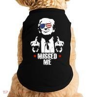 Missed Me Finger Trump 2024 Take America Back Pennsylvania Rally Doggie Tank thumb 0