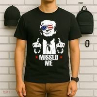 Missed Me Finger Trump 2024 Take America Back Pennsylvania Rally T-Shirt thumb 6