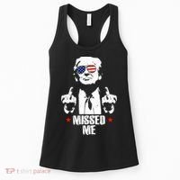 Missed Me Finger Trump 2024 Take America Back Pennsylvania Rally Women's Tank Top thumb 0
