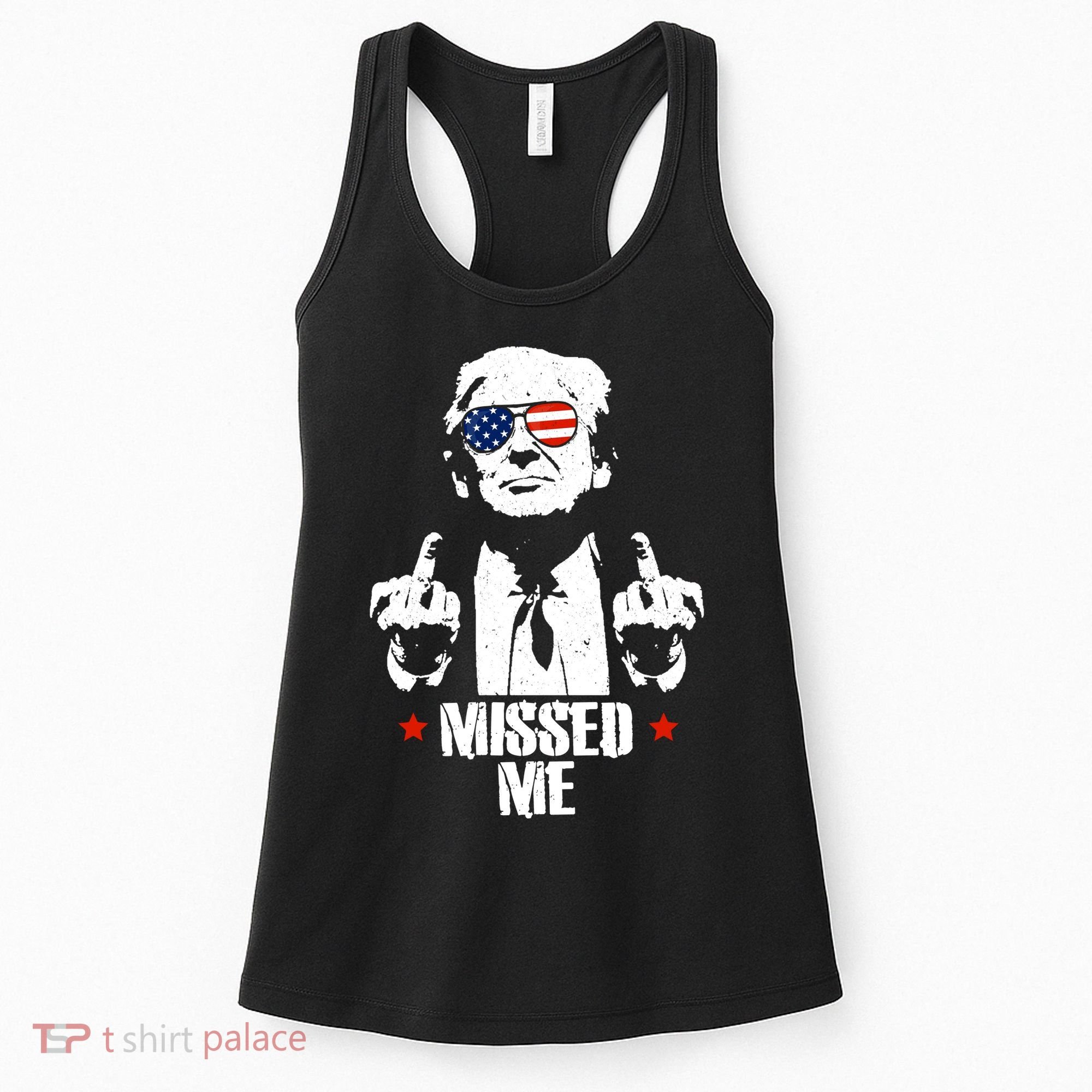Missed Me Finger Trump 2024 Take America Back Pennsylvania Rally Women's Tank Top