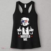 Missed Me Finger Trump 2024 Take America Back Pennsylvania Rally Women's Tank Top thumb 3