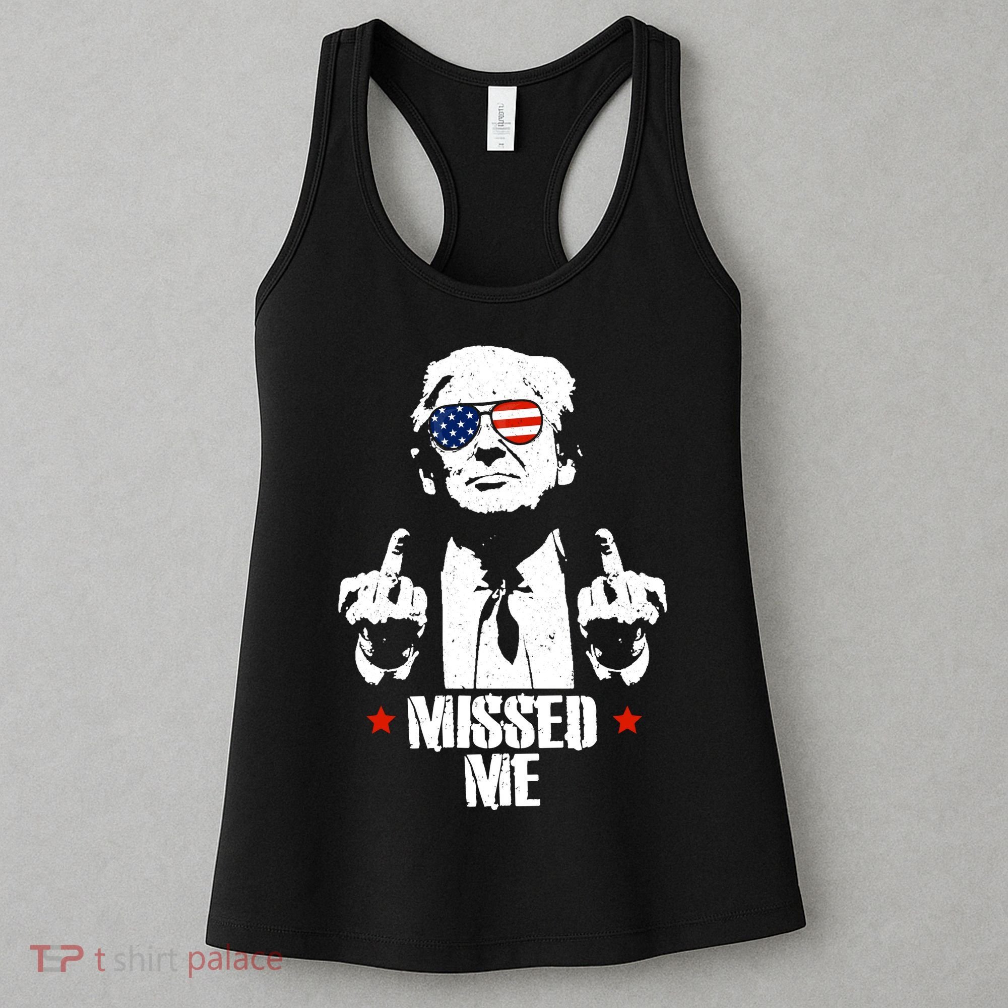 Missed Me Finger Trump 2024 Take America Back Pennsylvania Rally Women's Tank Top