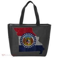 Missouri Map Flag State Distressed Tote Bag thumb 0