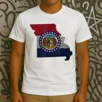 Missouri Map Flag State Distressed T-Shirt thumb 3