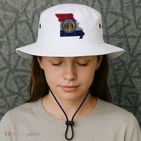 Missouri Map Flag State Distressed Bucket Hat thumb 3