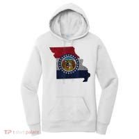 Missouri Map Flag State Distressed Women's Hoodie thumb 0