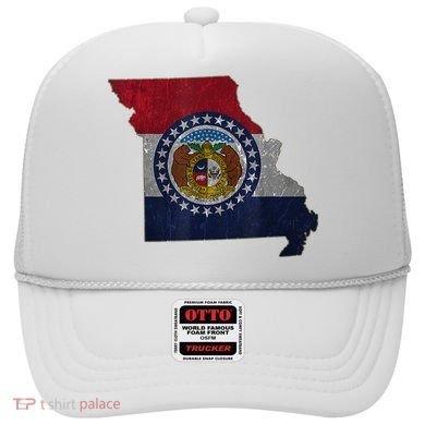 Missouri Map Flag State Distressed Hat