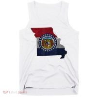 Missouri Map Flag State Distressed Tank Top thumb 0