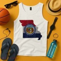 Missouri Map Flag State Distressed Tank Top thumb 4