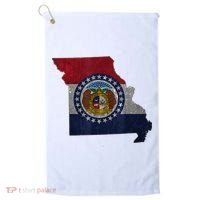 Missouri Map Flag State Distressed Golf Towel thumb 0