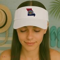 Missouri Map Flag State Distressed Visor thumb 2
