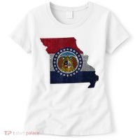 Missouri Map Flag State Distressed Women's T-Shirt thumb 0