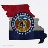 Missouri Map Flag State Distressed Kids Long Sleeve Shirt thumb 2
