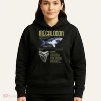 Megalodon Meg Facts Funny Shark Lover Hoodie thumb 5