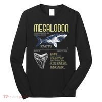 Megalodon Meg Facts Funny Shark Lover Long Sleeve Shirt thumb 0