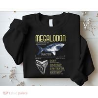 Megalodon Meg Facts Funny Shark Lover Sweatshirt thumb 2
