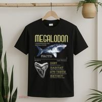 Megalodon Meg Facts Funny Shark Lover T-Shirt thumb 2