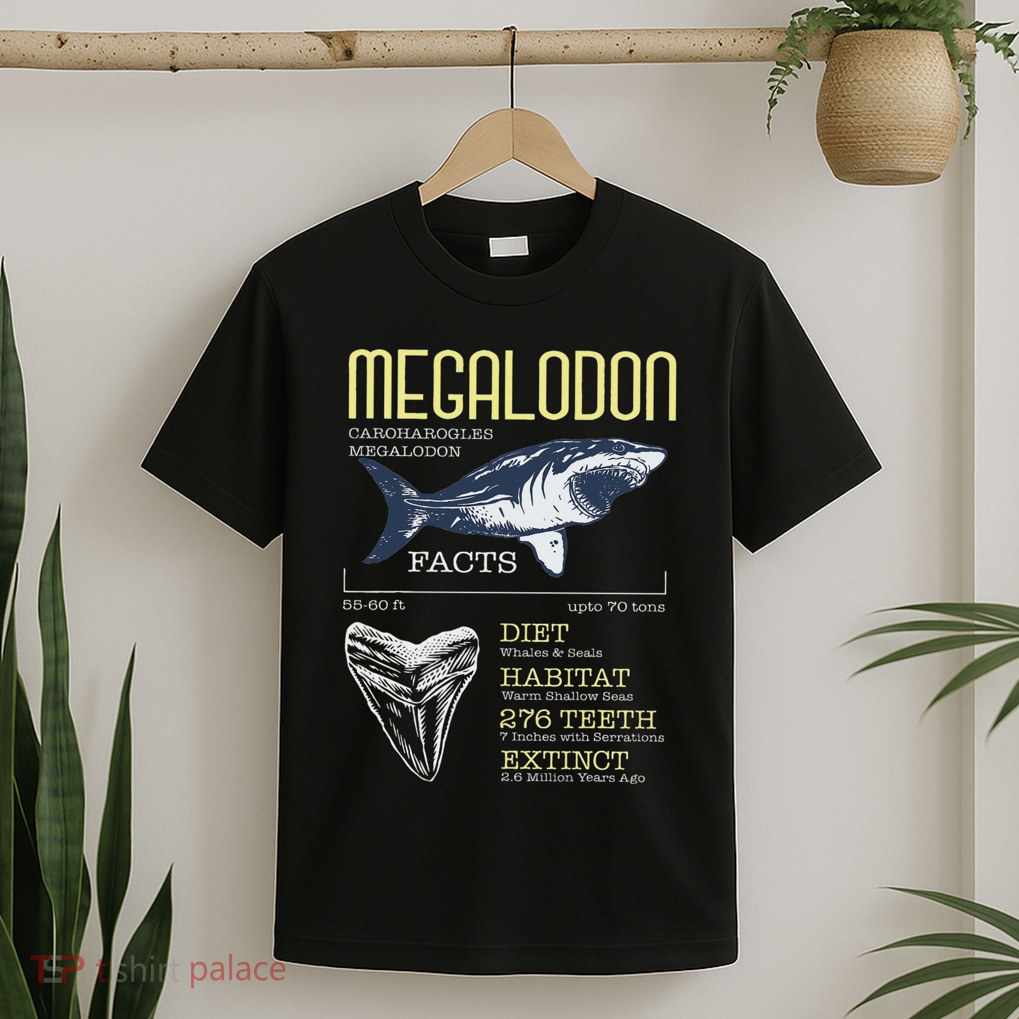 Megalodon Meg Facts Funny Shark Lover T-Shirt