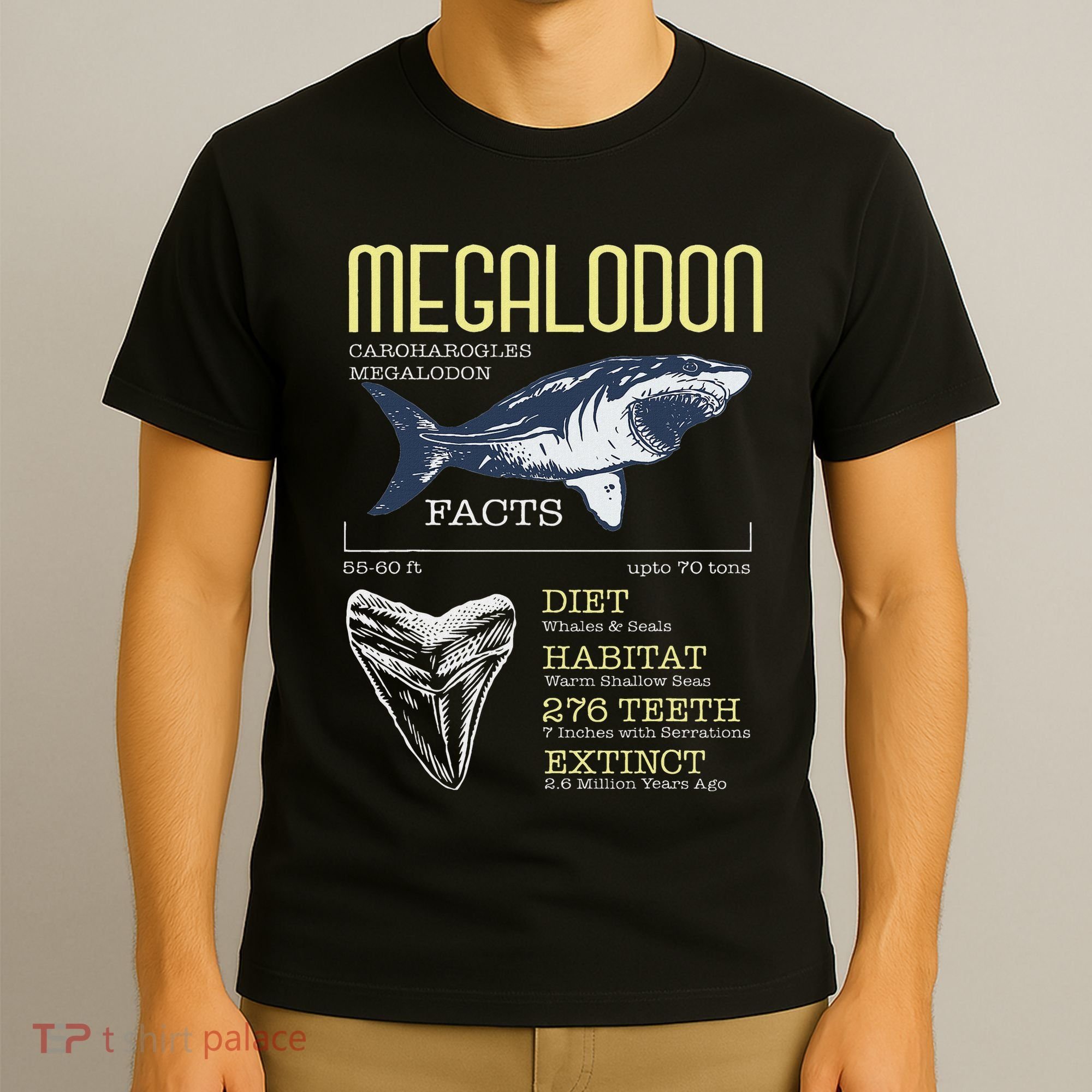 Megalodon Meg Facts Funny Shark Lover T-Shirt